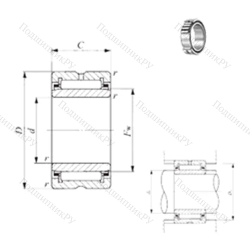 Подшипник игольчатый радиальный TAFI 8011025