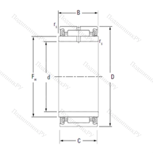 Подшипник игольчатый радиальный NA 4910,2RS