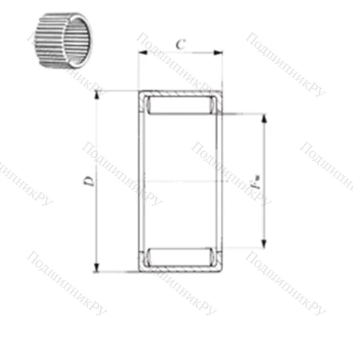 Подшипник игольчатый радиальный YT 4520
