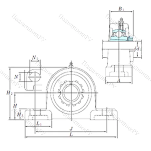 Подшипниковый узел шариковый радиальный UKP 324SC