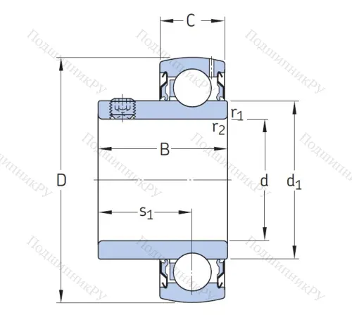 Корпусный подшипник YAT 209 в Ижевске
