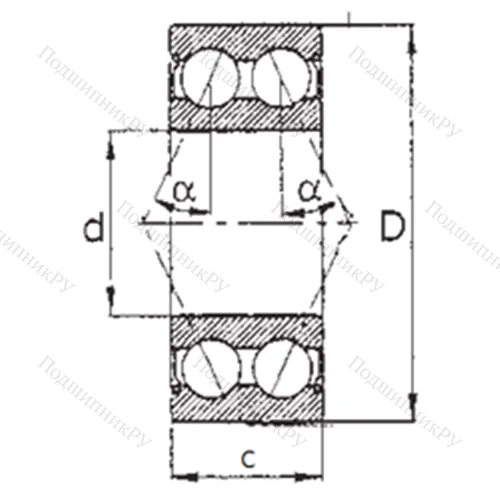 Подшипник шариковый радиально-упорный 5303ZZ