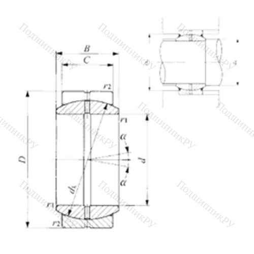 Подшипник скольжения сферический GE 100ES