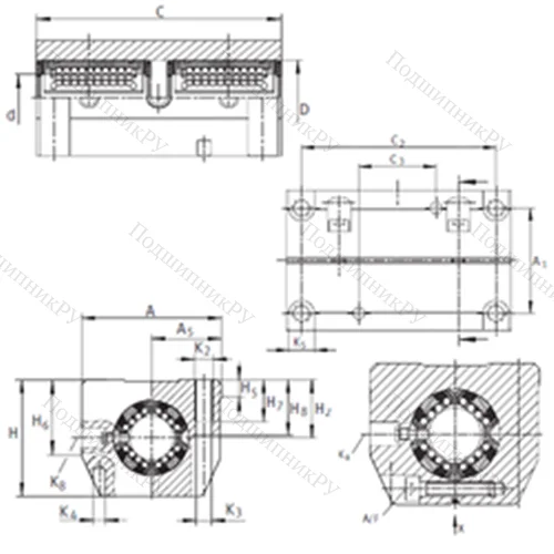 Подшипник шариковый линейный