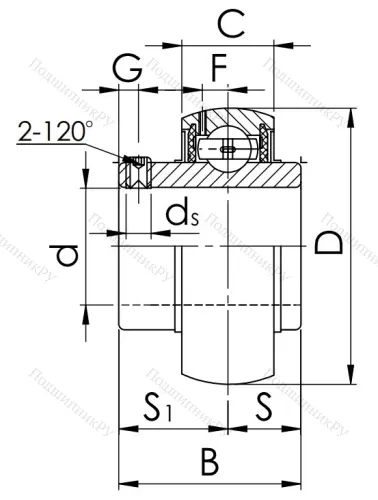 Корпусный подшипник UC 204 в Ижевске