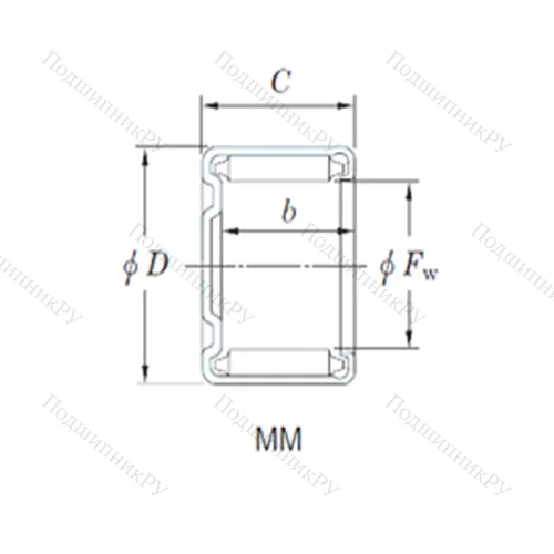 Подшипник игольчатый радиальный 30MM 3720 от производителя  KOYO