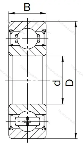 Шариковый однорядный подшипник 80100 (6000 ZZ)
