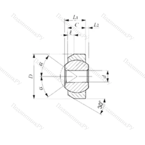 Подшипник скольжения сферический SNA 4