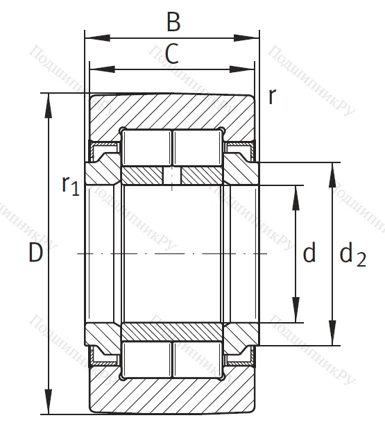 Игольчатый подшипник NUTR 45100 A