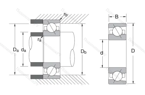 Сверхточный подшипник 7903 A 5TRDULP 3