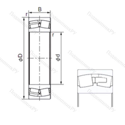 Подшипник роликовый радиальный 232/560E от производителя  NACHI