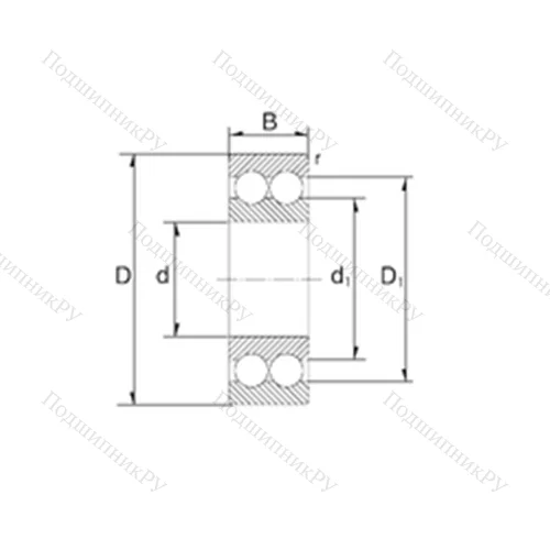 Подшипник шариковый радиально-упорный 3208