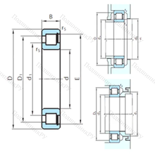 Подшипник роликовый радиальный  412-203
