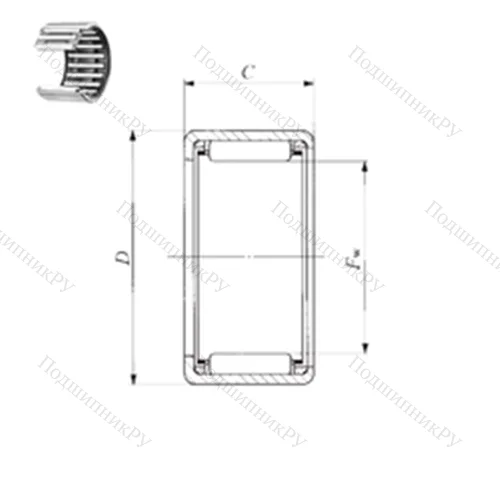 Подшипник игольчатый радиальный TLA 810 Z