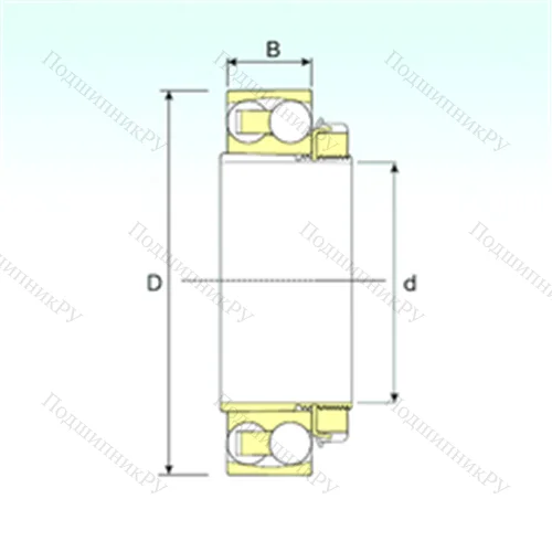 Подшипник шариковый радиальный самоцентрирующийся 1222 K+H 222