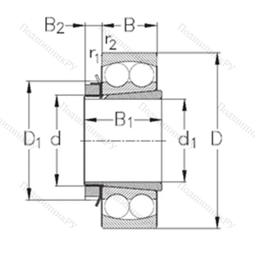 Подшипник шариковый радиальный самоцентрирующийся 1219-K+H 219