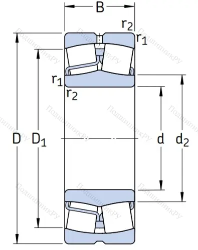 Сферический роликовый подшипник 22220 E