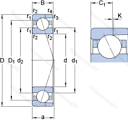 Подшипник 7009 ACD/P 4AH