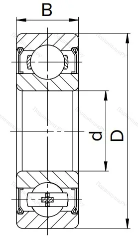 Миниатюрный шариковый подшипник MR 83 ZZ