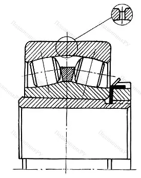 Модификация подшипника 3353134НЛ размер 170x290x75/112