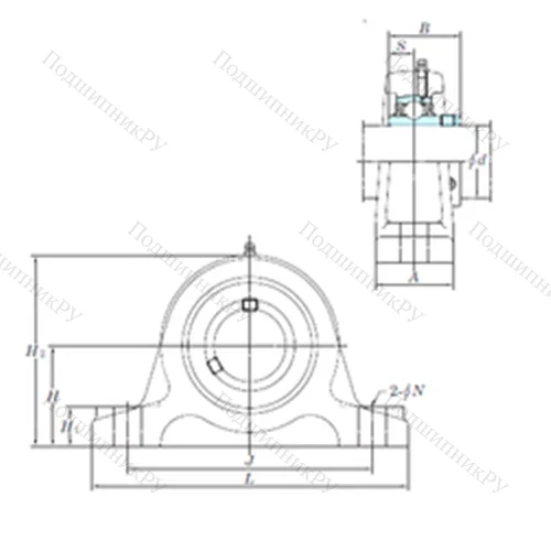 Подшипниковый узел шариковый радиальный UCIP 210-30