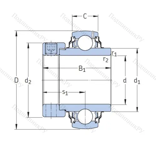 Корпусный подшипник YEL 208-2RF/VL 065 в Ижевске
