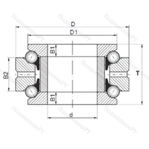 Подшипник шариковый упорно-радиальный 234422