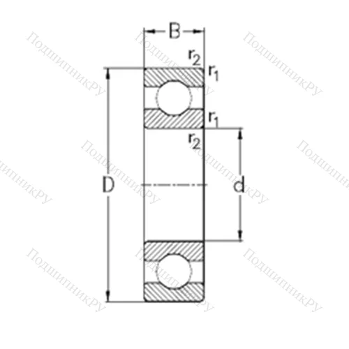 Подшипник шариковый радиальный 6340-M