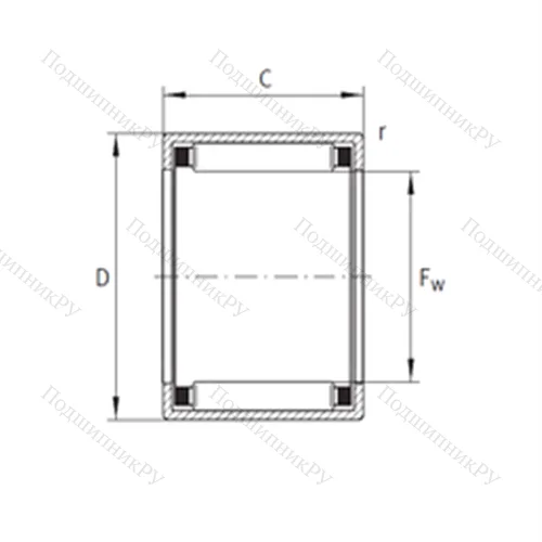 Подшипник игольчатый радиальный SCE 2816
