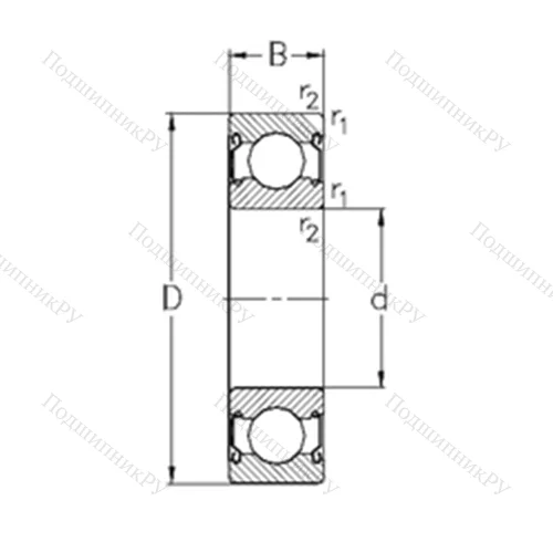Подшипник шариковый радиальный 6021-2Z