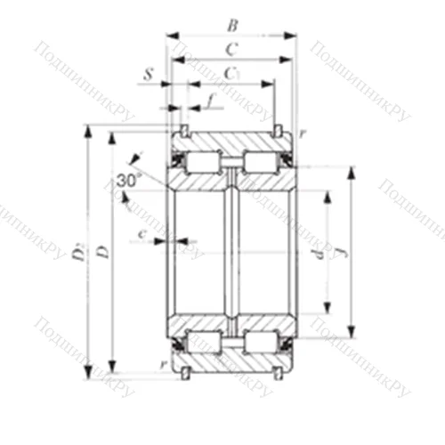 Подшипник роликовый радиальный NAS 5064UU