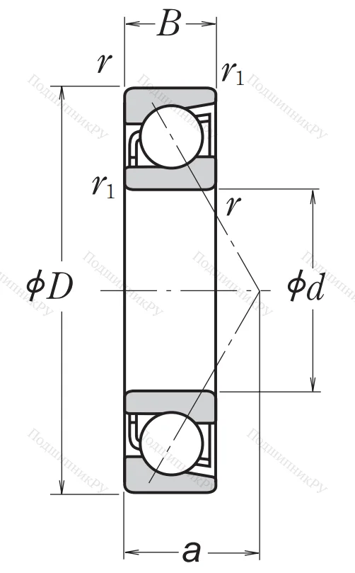 Однорядный шариковый подшипник