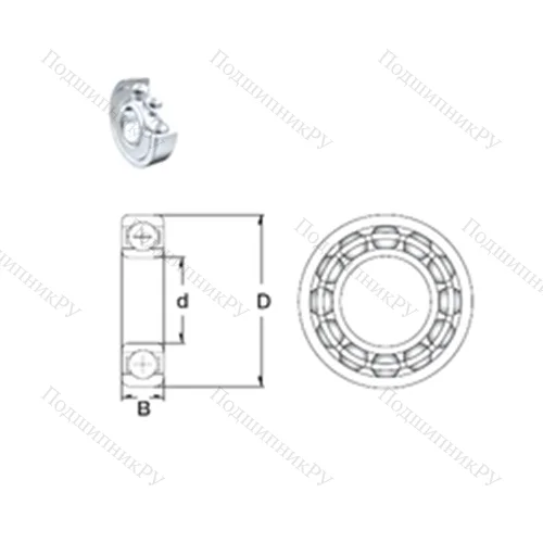 Подшипник шариковый радиальный 61917-2Z