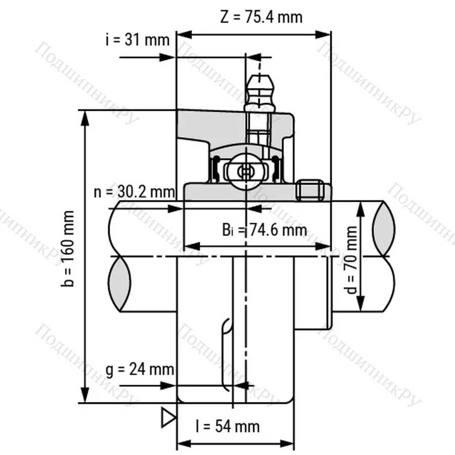 Подшипниковый узел SSUCFL 214 - Вал: 70 мм