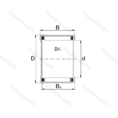 Подшипник игольчатый радиальный BK 3520