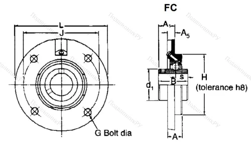 Подшипниковый узел FC 40 EC в Ижевске