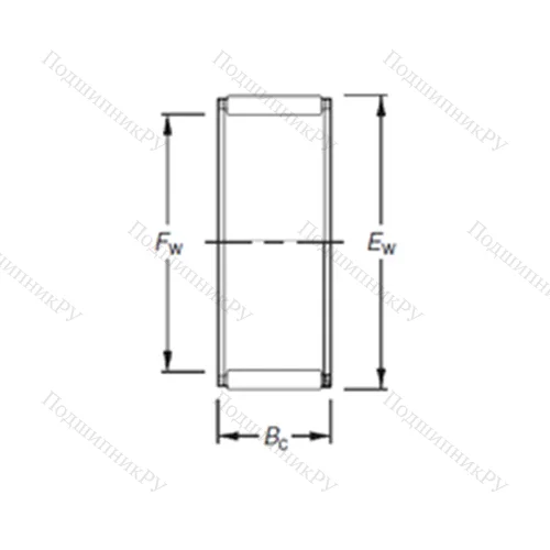 Подшипник игольчатый радиальный K 43X 48X 17FH