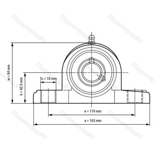 Подшипниковый узел SSUCPPL 206-W - Вал: 30 мм от производителя  LPZ