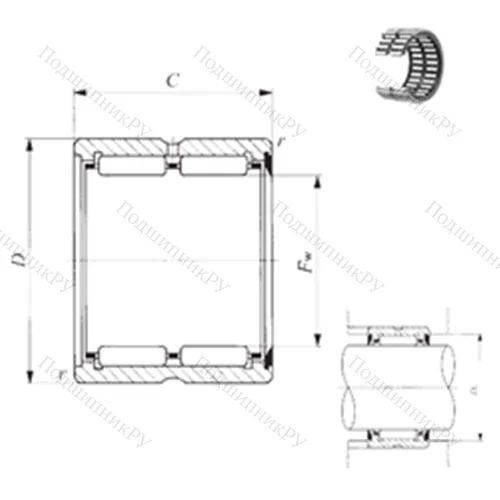 Подшипник игольчатый радиальный RNA 6910U