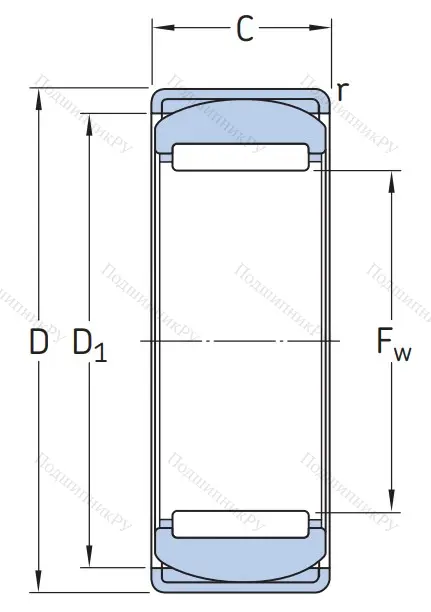Игольчатый подшипник RPNA 35/52
