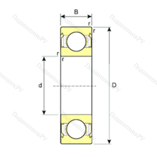 Подшипник шариковый радиальный 629-ZZ