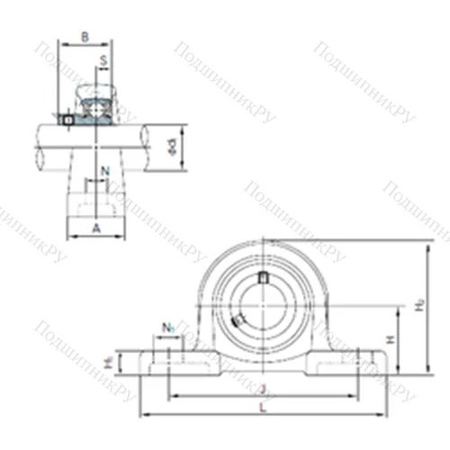Подшипниковый узел шариковый радиальный BLLP 3J