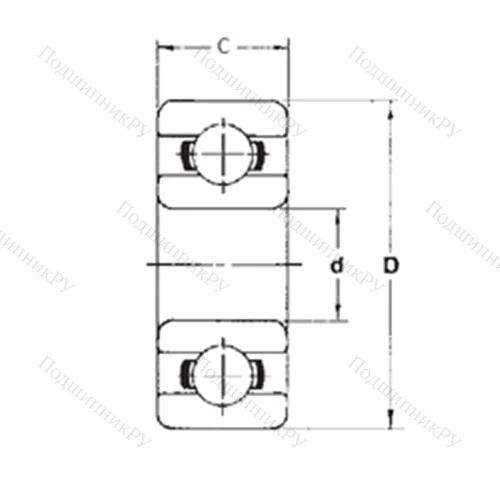 Подшипник шариковый радиальный 620XZZ