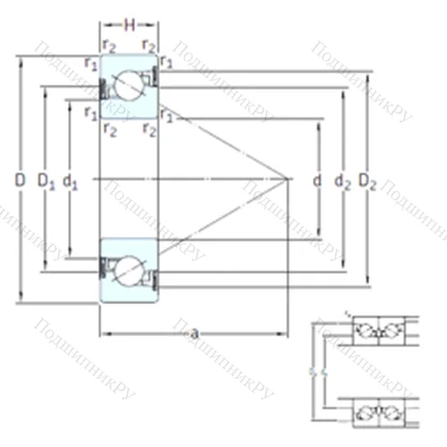 Подшипник шариковый упорно-радиальный