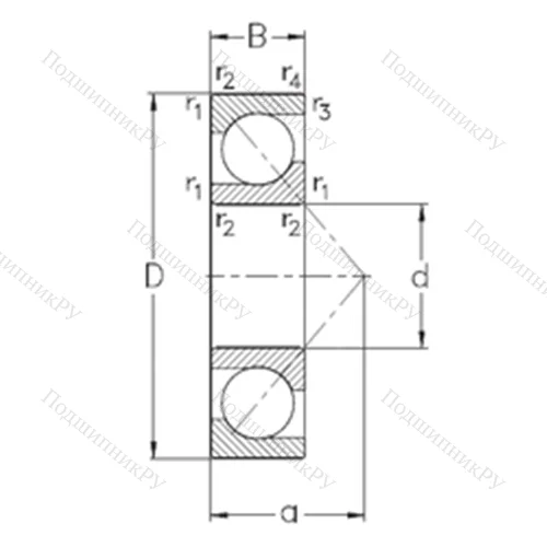 Подшипник шариковый радиально-упорный 7228-B-MP