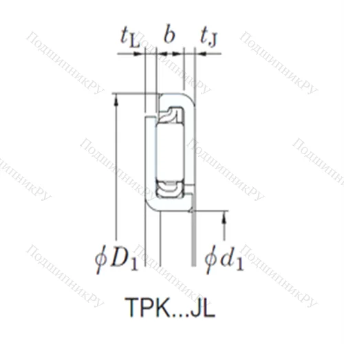 Подшипник игольчатый упорный TPK 3858JL