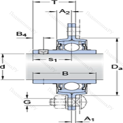 Фланцевые подшипниковые узлы типа Y (литой корпус, круглый фланец, крепление стопорными винтами) PF 1.3/4 TF