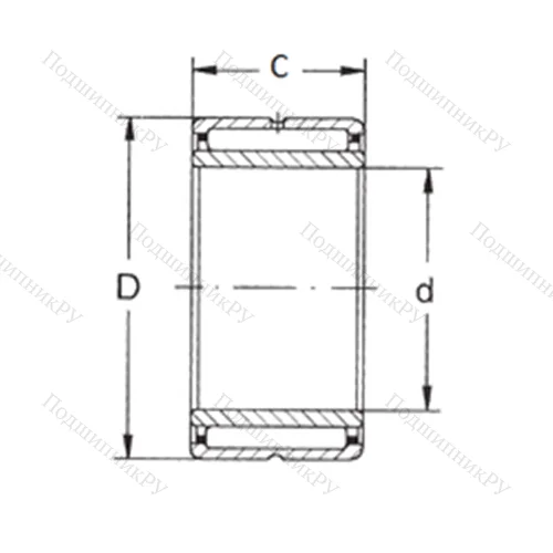 Подшипник игольчатый радиальный NKI 110/44