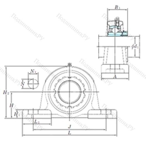Подшипниковый узел шариковый радиальный UKP 317