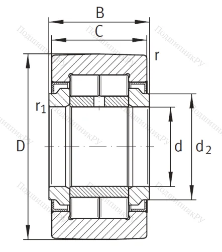 Игольчатый подшипник NUTR 50 A